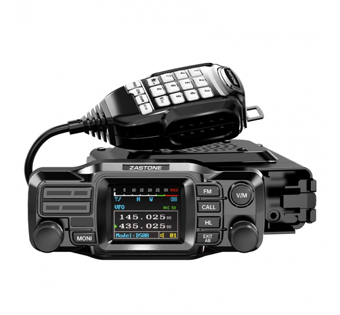 ZASTONE D500 25W Car Walkie Talkie dual-band Mini Car Radio Split mobiles Radio VHF UHF Detachable Panel Transceiver Amateur Station